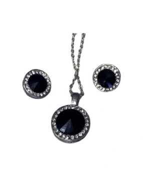Charter Club Necklace Set Black and Silver